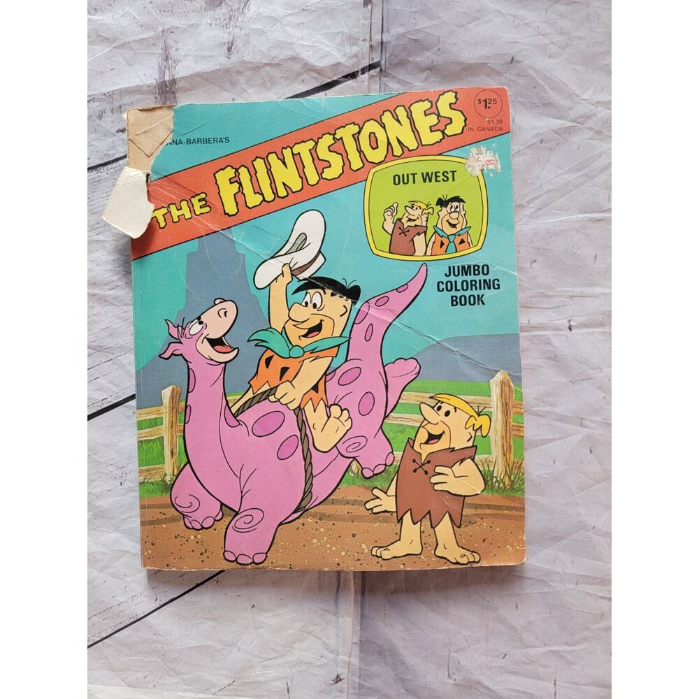 Hanna Barbera Vintage Flintstone Coloring Book READ